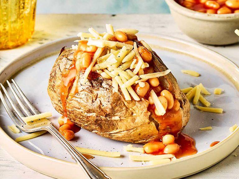 Air fryer baked potatoes recipe | BBC Good Food